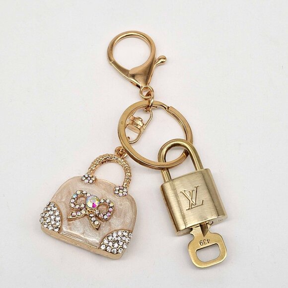 Authentic Louis Vuitton Lock & Key with unbranded Bagcharm, Keycharm, Keychain - Picture 6 of 8